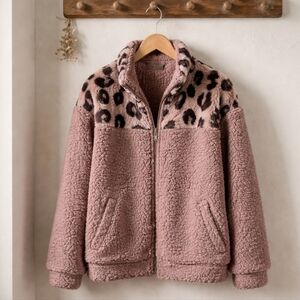 Women's Cozy Sherpa Jacket - Pink
